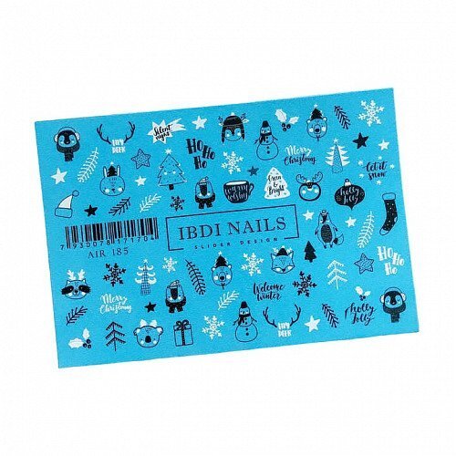 IBDI Christmas nail decals/ sliders AIR №185