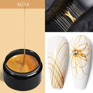 Born Pretty Spider Nail Gel - Gold, 5g