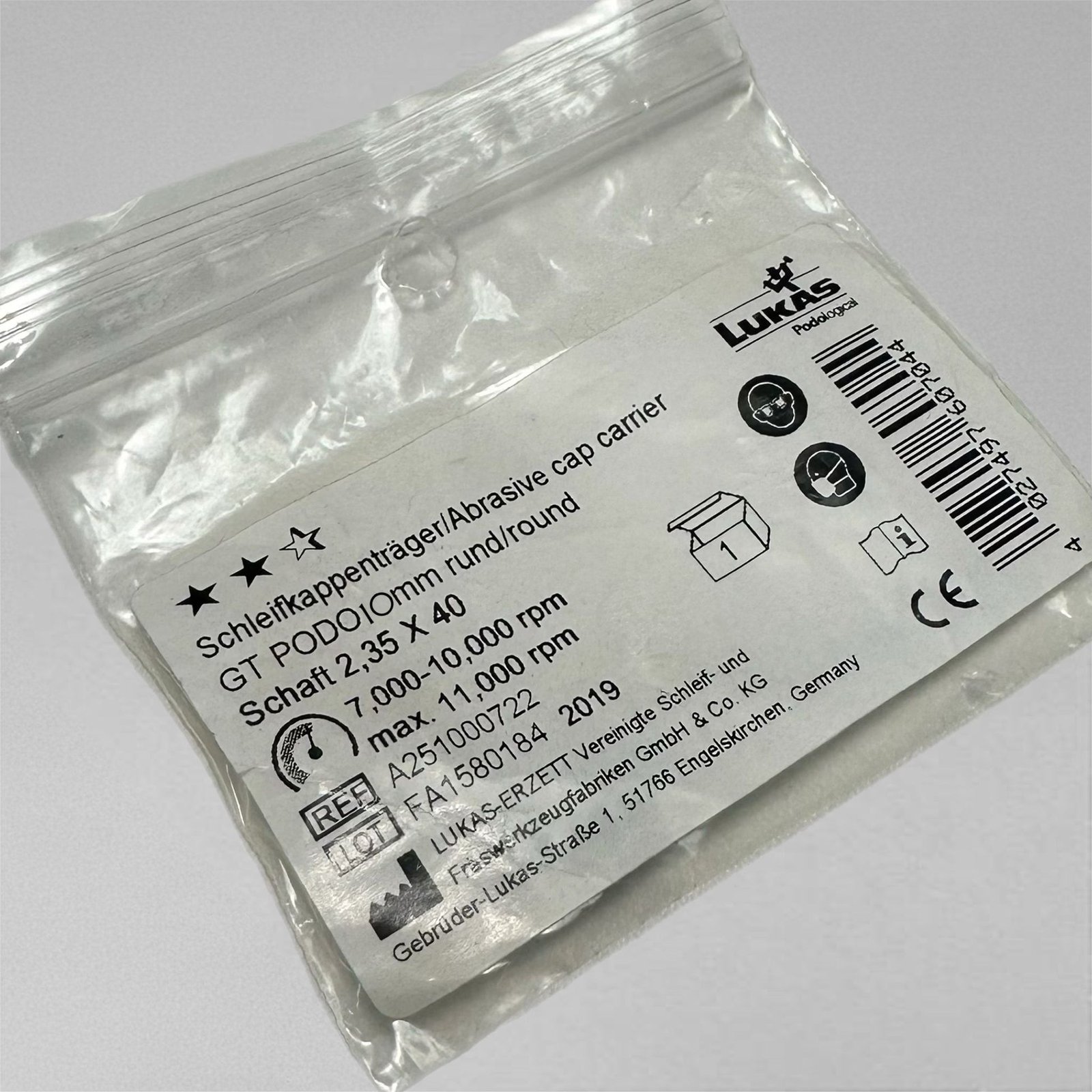 Pedicure Rubber Nozzle LUKAS 10mm - Image 2