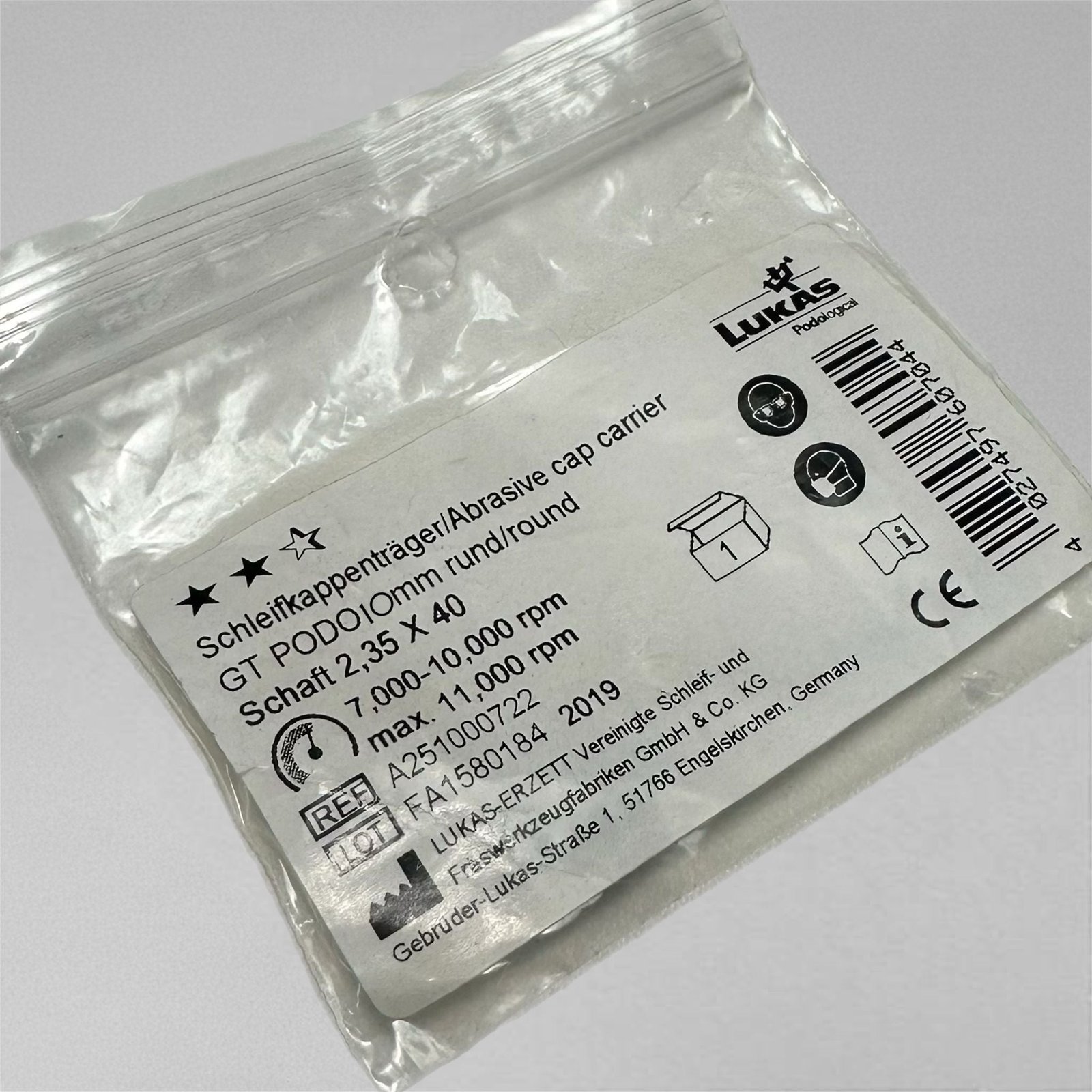 Pedicure Rubber Nozzle LUKAS 10mm